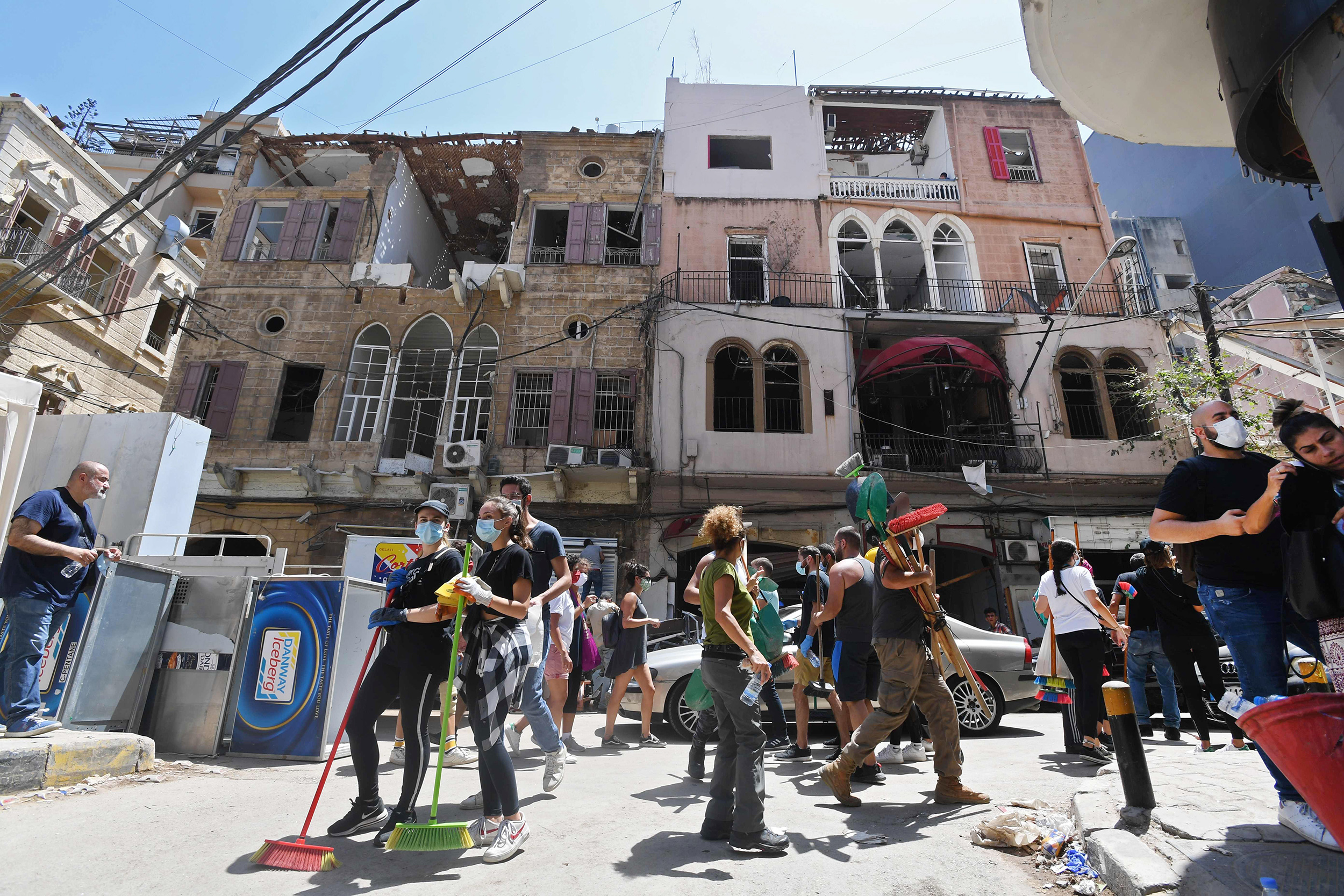Volunteers on the ground in Beirut after the blast